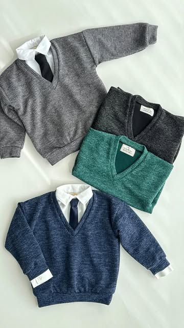 پلیور کژوال یقه هفت بچگانه