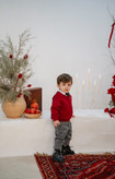 ست بلوز شلوار بچگانه کژوال پاییزه دورس زرشکی